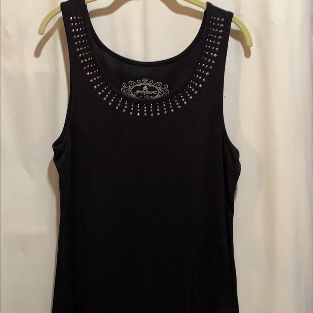 GREEN SOURCE TANK BLACK/STUDS SZ XL ORGANIC COTTON